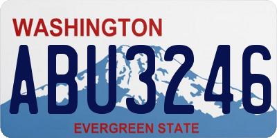 WA license plate ABU3246
