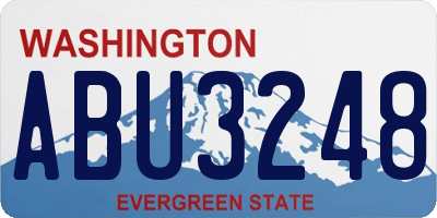 WA license plate ABU3248