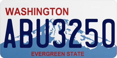 WA license plate ABU3250