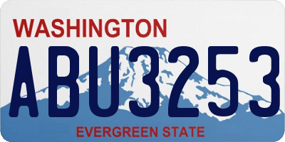 WA license plate ABU3253