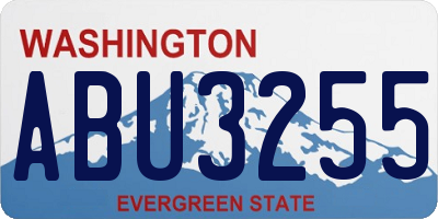 WA license plate ABU3255
