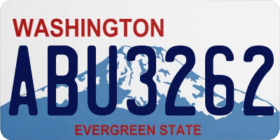 WA license plate ABU3262