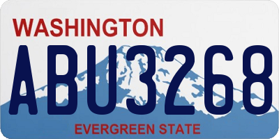 WA license plate ABU3268