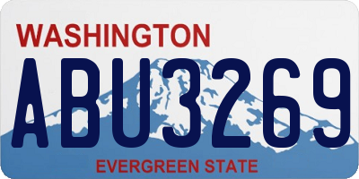 WA license plate ABU3269
