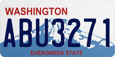 WA license plate ABU3271