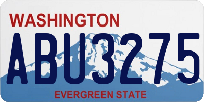 WA license plate ABU3275