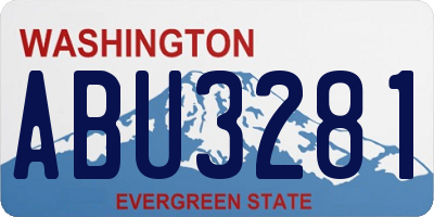 WA license plate ABU3281