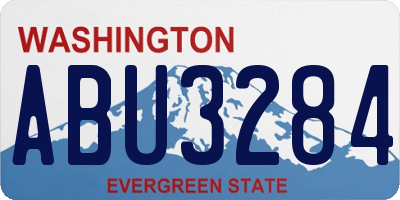 WA license plate ABU3284