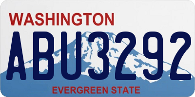 WA license plate ABU3292