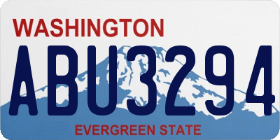 WA license plate ABU3294