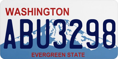 WA license plate ABU3298