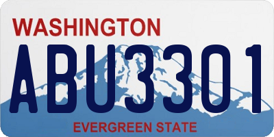 WA license plate ABU3301