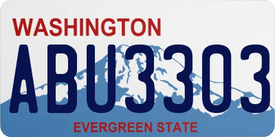 WA license plate ABU3303