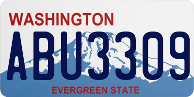 WA license plate ABU3309