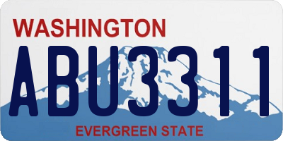 WA license plate ABU3311