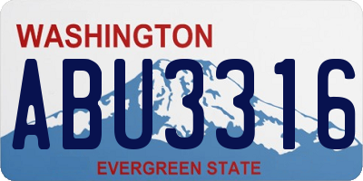 WA license plate ABU3316