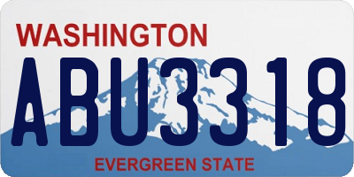 WA license plate ABU3318