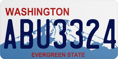 WA license plate ABU3324