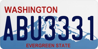 WA license plate ABU3331