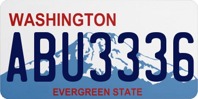 WA license plate ABU3336