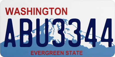 WA license plate ABU3344