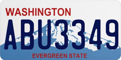 WA license plate ABU3349