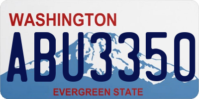 WA license plate ABU3350