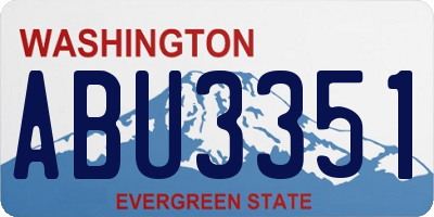 WA license plate ABU3351