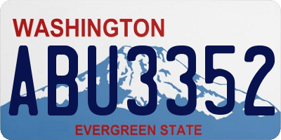 WA license plate ABU3352
