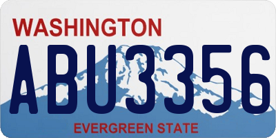 WA license plate ABU3356