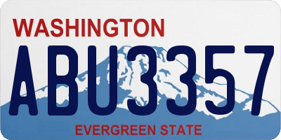WA license plate ABU3357