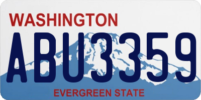 WA license plate ABU3359