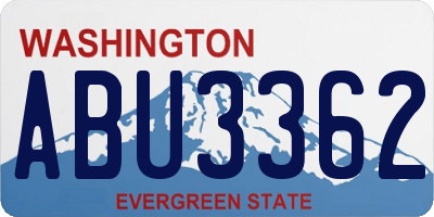 WA license plate ABU3362
