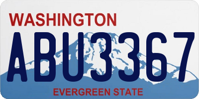WA license plate ABU3367