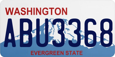 WA license plate ABU3368