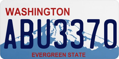 WA license plate ABU3370