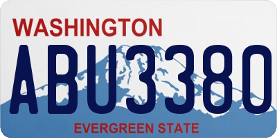 WA license plate ABU3380