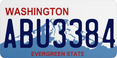 WA license plate ABU3384