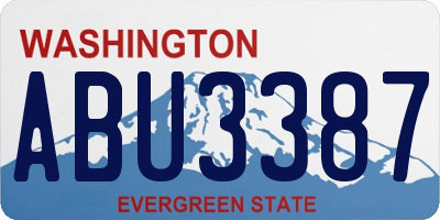 WA license plate ABU3387