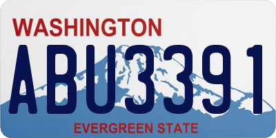 WA license plate ABU3391