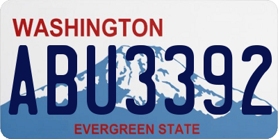 WA license plate ABU3392