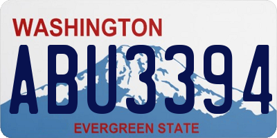 WA license plate ABU3394
