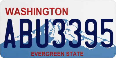 WA license plate ABU3395