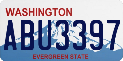 WA license plate ABU3397