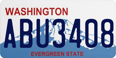 WA license plate ABU3408