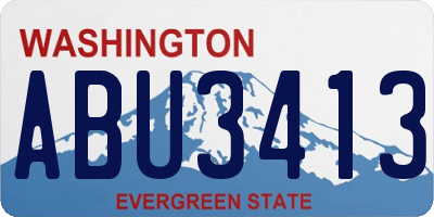 WA license plate ABU3413
