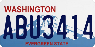 WA license plate ABU3414