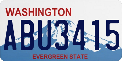 WA license plate ABU3415
