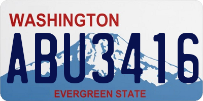 WA license plate ABU3416