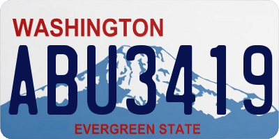 WA license plate ABU3419